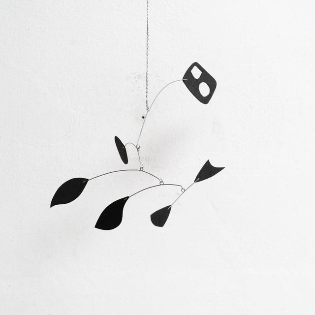 French Artist, Enchanting Dynamics: Iron and Foam Kinetic Sculpture Black in Play, 1990s, Metal For Sale - Image 4 of 15