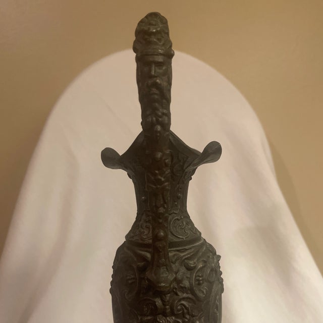 Mid 19th Century Antique 19th C. Renaissance Revival Cast Metal Ewer For Sale - Image 5 of 6