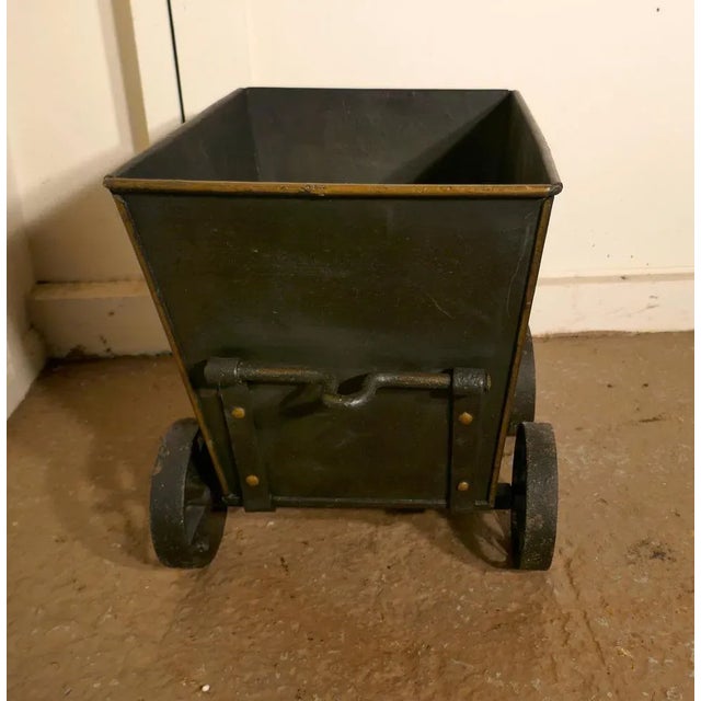 Great Little Blacksmith Made Coal Wagon, Coal Scuttle A 20th Century Replica of a steam drawn coal Wagon, this is hand...