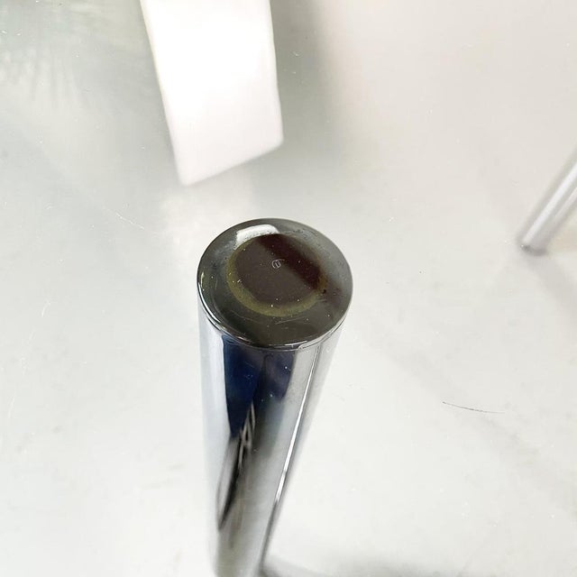 Italian Modern Coffee Table in Chromed Steel with Rectangular Smoked Glass Top, 1970s For Sale - Image 12 of 16