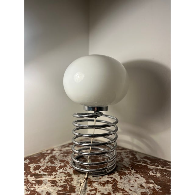Ingo Maurer Chrome Spiral Table Lamp by Ingo Maurer for M Design, 1970s For Sale - Image 4 of 9