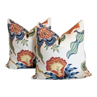 Hothouse Flowers in Spark by Schumacher Pillow Covers - a Pair For Sale