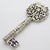 Vintage Italian Handmade Genuine Sterling Silver 925 Real Life Size Decorative Key, 1980s For Sale - Image 3 of 13