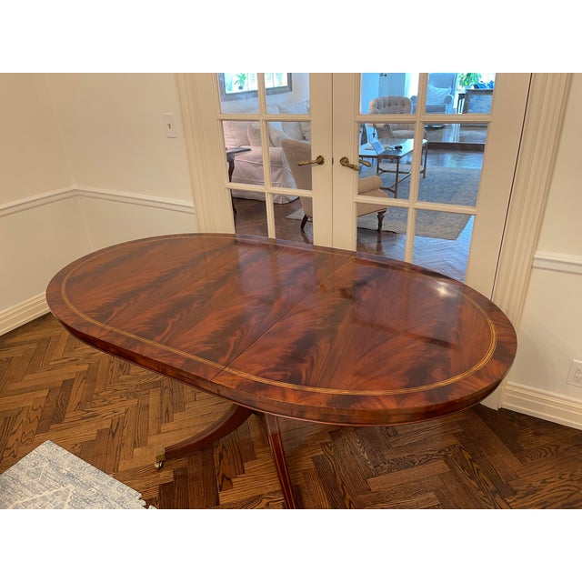 Mahogany Oval Dining Table by Scully & Scully Chairish