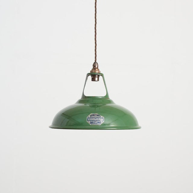 Vintage Green Coolicon Light, 1940s For Sale - Image 6 of 6