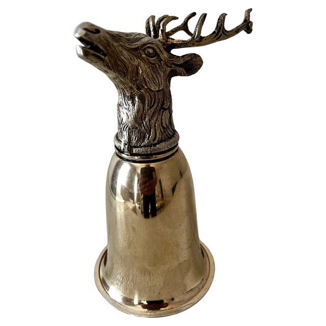 Gucci Italy Silver Plate Stirrup Cup with Elk Head For Sale - Image 13 of 13