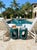 2000 - 2009 Vintage Italian Teal Ceramic Garden Stools, 2 Pieces For Sale - Image 5 of 12