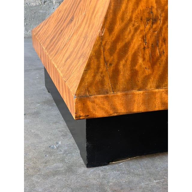 Exquisite Art Deco Ribbon Flame Burl Console or Center Table - One of a Kind For Sale - Image 9 of 15