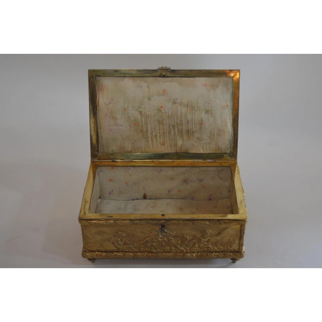 19th Century 19th Century Bronze Gold-Plated Box For Sale - Image 5 of 10