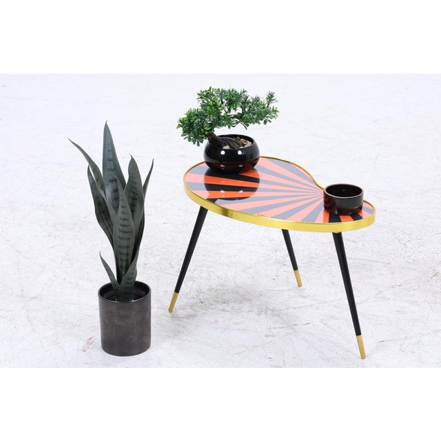 Product details beautiful vintage kidney-shaped table with striped pattern item no.: 260139 features • high-quality...