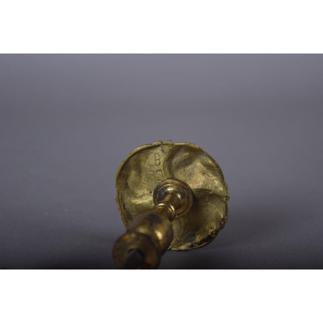 1920s Neoclassical Gilt Bronze Curtain Tiebacks with Floral Rosette Motif, France, 19th Century, Set of 2 For Sale - Image 5 of 11