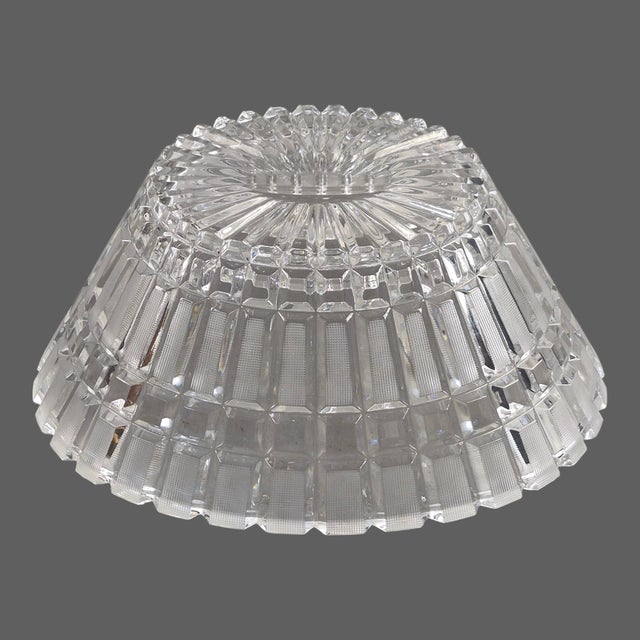Transparent Stunning Mid 20th Century Hand Cut 24% Heavy Lead Crystal Oval Ussr Center Bowl For Sale - Image 8 of 9