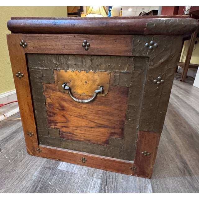 Antique Mexican Spanish Colonial Iron-Clad Coffer Chest With Three Drawers, Circa 1900 For Sale In Houston - Image 6 of 10