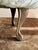 Vintage Hollywood Regency Pleated Sage Green Velvet Round Ottoman Featuring Elegant Cast Brass Cabriole Legs For Sale - Image 9 of 14