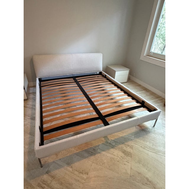 Contemporary B&b Italia Charles King Bed Frame For Sale - Image 3 of 8