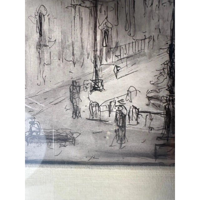 Venice Cityscape by Giorgio Valenzin, Original Artwork. Original ink wash by Italian artist, Giorgio Valenzin (1901-1978)....