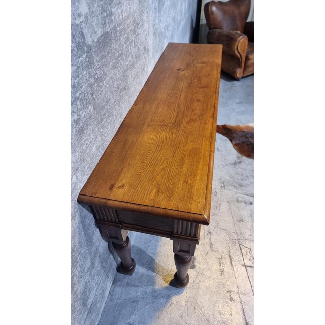 1920s Antique European Oak Side Table, 1920s For Sale - Image 5 of 15