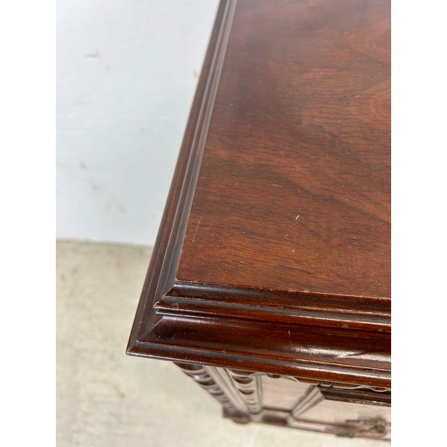 Antique Jacobean Gothic Carved Walnut Chest of Drawers For Sale - Image 4 of 12