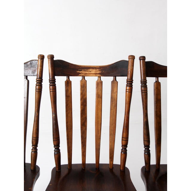 Vintage Bennington Vermont Windsor Dining Chairs Set of 5 For Sale - Image 12 of 18