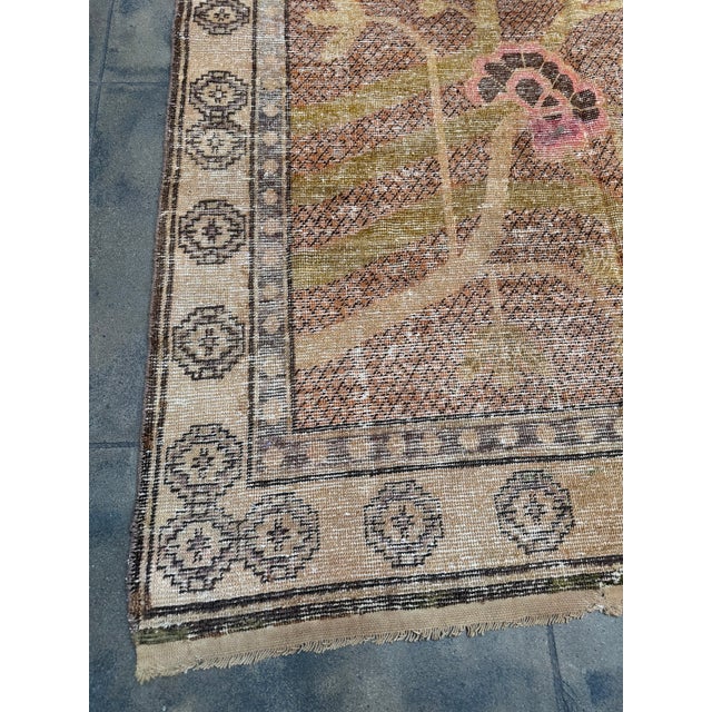 1900s Antique Samarkand Botanical Rug - 8'1