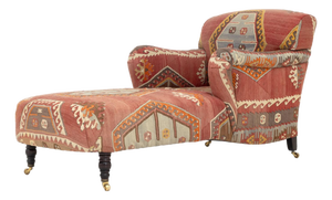 George Smith Kilim Upholstered Chaise Longue