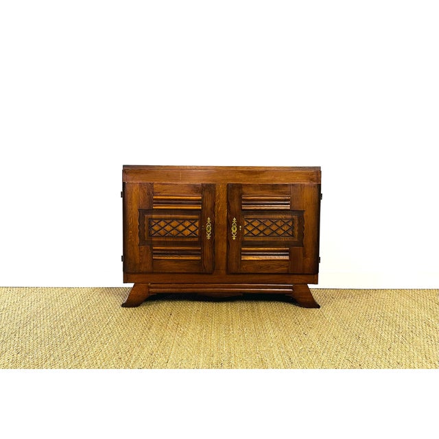 French Art Deco Cabinet in Oak, 1940 For Sale - Image 14 of 14
