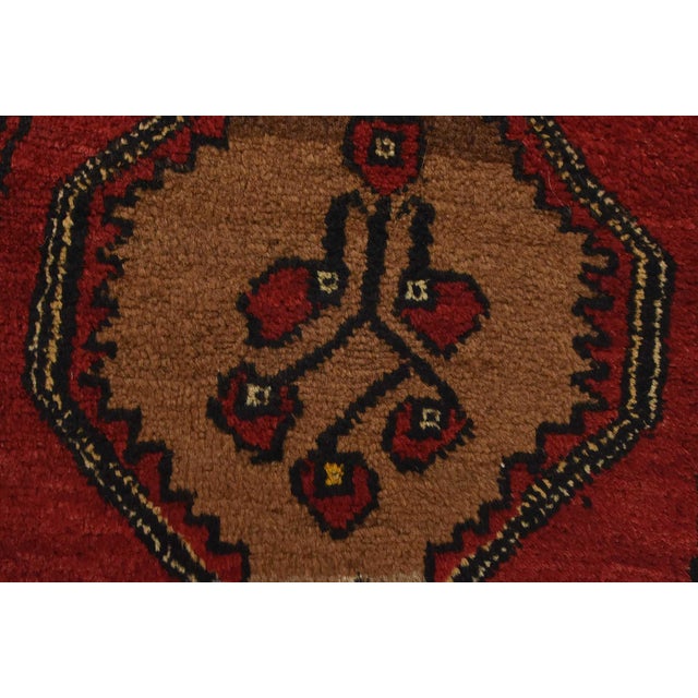 1980s Malatya Rug 1’8” X 3’3” Red Wool Vintage Tribal Hand-Knotted Oriental Carpet For Sale - Image 5 of 8