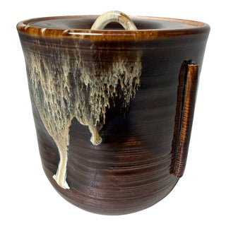 Takatori Mizusashi Ceramic Water Jar, 1970s For Sale