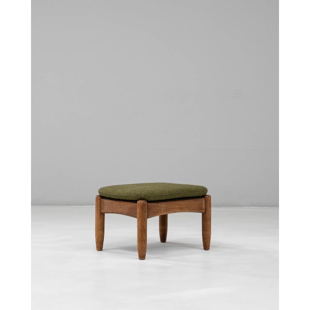 20th Century French Wooden Upholstered Ottoman For Sale - Image 4 of 18