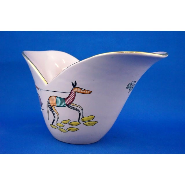 20th Century Art Deco Ceramic Vase by Serafino Volpi for Grazia Deruta, Italy, 1920s For Sale - Image 4 of 18