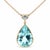 Metal 18k Yellow Gold Pear Aquamarine & Gia Diamond Necklace For Sale - Image 7 of 7