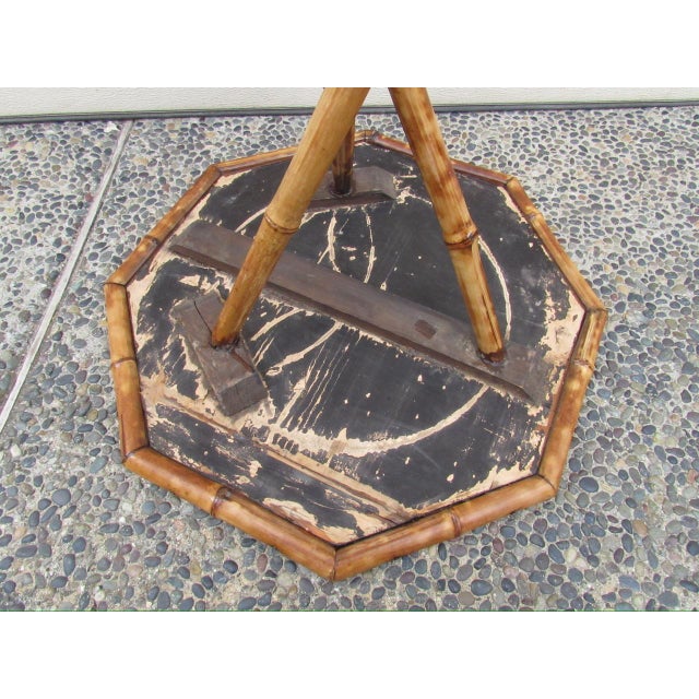 Wood Antique English Tiger Bamboo Table For Sale - Image 7 of 8