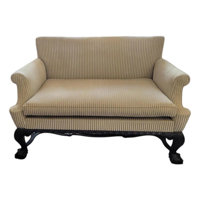 Belgian Queen Anne–Chippendale Revival Settee, Late 19th/Early 20th Century For Sale