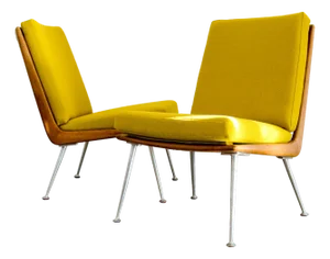 Early Boomerang Chairs by Hans Mitzlaff and Eugen Lange for Soloform, 1950s, Set of 2