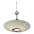 1940s Glass Disc 2 Tiered Aluminum Frame Lobby Ceiling Light For Sale