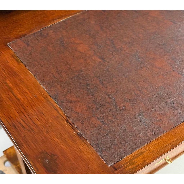 Antique Biedermeier Writing Desk with Combination Brass, 1840s For Sale - Image 9 of 10