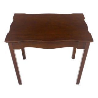 Kittinger Solid Mahogany Figural Top Side End Table Stand MINT For Sale