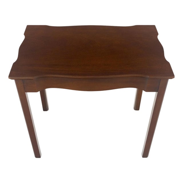 Kittinger Solid Mahogany Figural Top Side End Table Stand MINT For Sale