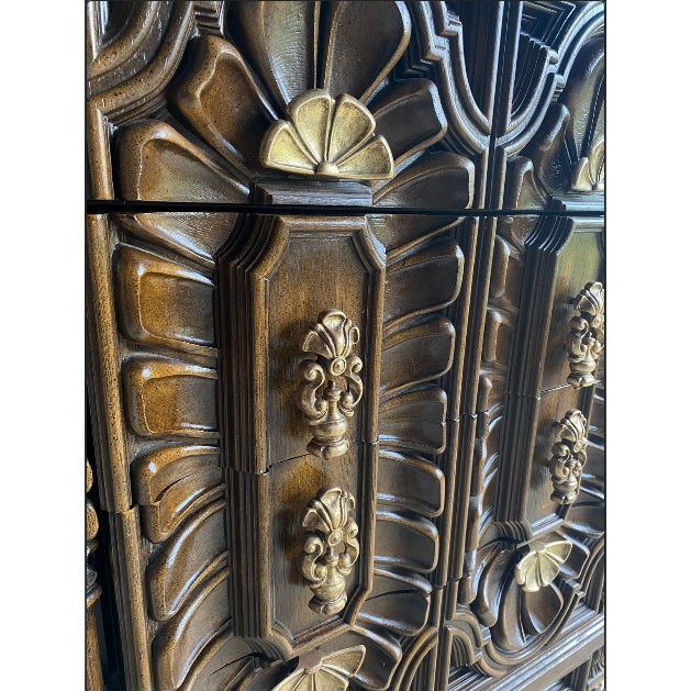 1970s Vintage Spanish Revival Chest of Drawers For Sale - Image 9 of 13