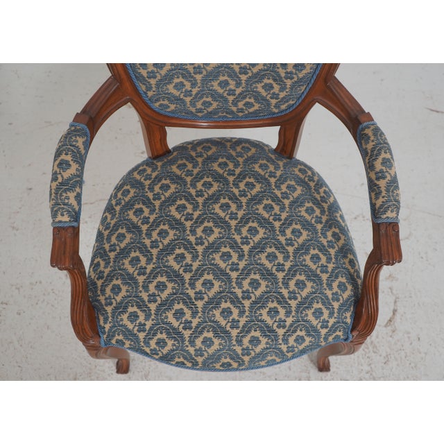 Set of 12 French Louis XV Medallion Back Dining Room Chairs For Sale - Image 10 of 18