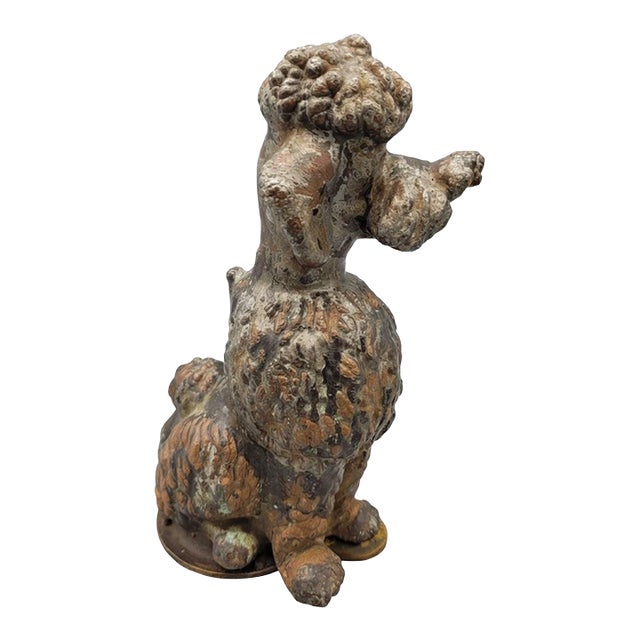 Vintage Bronze Factory Mold — French Poodle Bank Form, Industrial Oddity For Sale