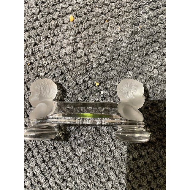 Antique Baccarat Baby Bust Glass Knife Rests With Cherub Faces on Each Side - Set of 8 For Sale In Philadelphia - Image 6 of 6