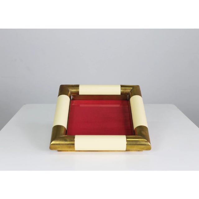 Metal Italian Vide Poche in Brass attributed to Tommaso Barbi, 1970s For Sale - Image 7 of 7