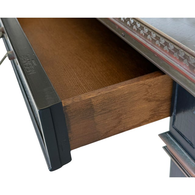 1960s Signed Maison Jansen French Side Table W Gallery Rim - 1 of 2 For Sale - Image 5 of 5