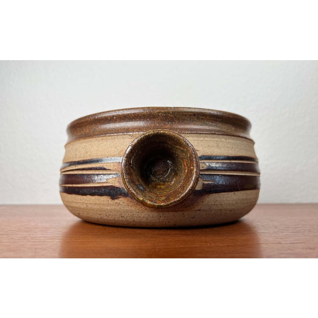 Large Mid-Century Modern Danish Studio Pottery Bowl by Tue Poulsen for Tue Keramik, 1960s, in Very Good conditions....