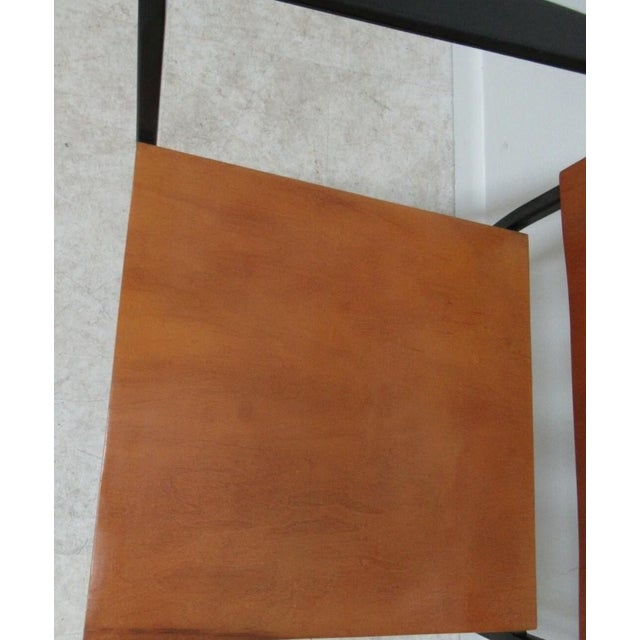 1990s Michael Graves Design Kron Prototype Stacking Concept Armchair Round Pilon Brown For Sale - Image 10 of 12