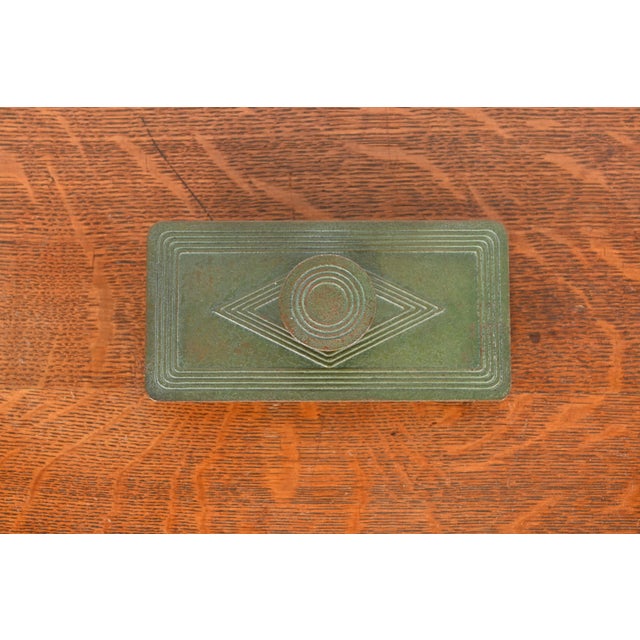 Metal Tiffany Studios New York Graduate Bronze Rocker Blotter For Sale - Image 7 of 12