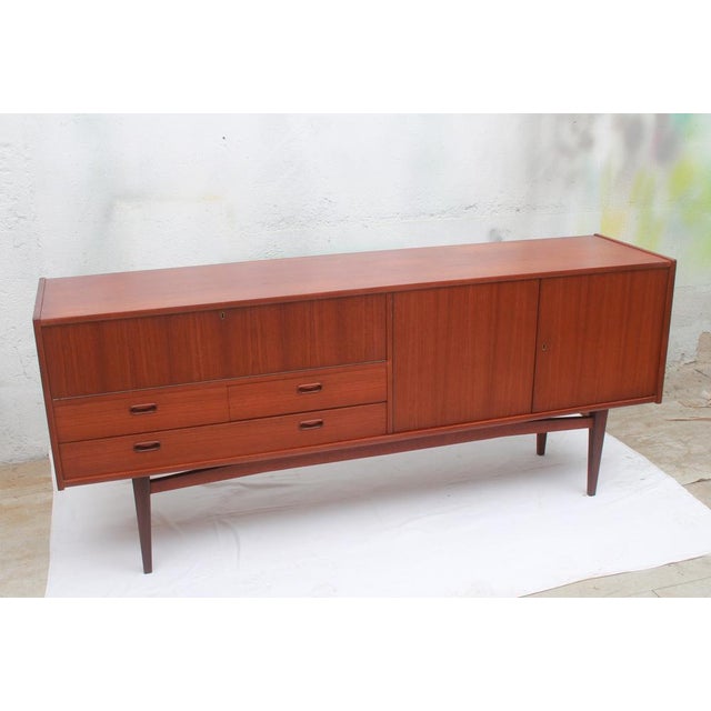 1960s Vintage Sideboard in Teak, 1965 For Sale - Image 5 of 13