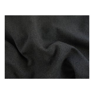 Charcoal & Black Ribbed Upholstery Fabric - 2 Yards For Sale