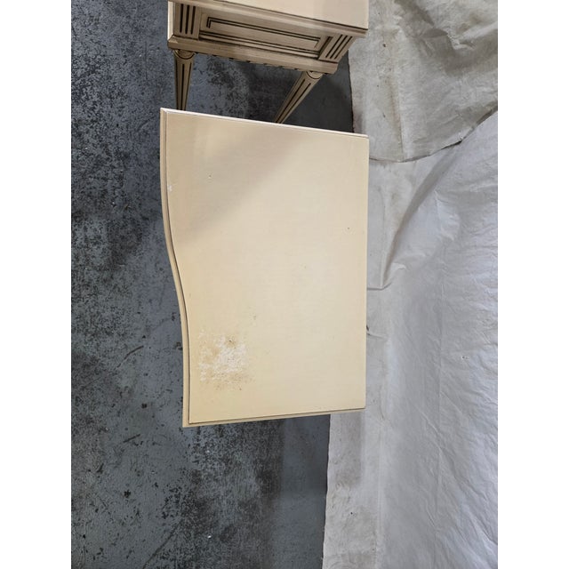 Pair of Vintage Louis XVI Style Painted Nightstands For Sale - Image 11 of 12